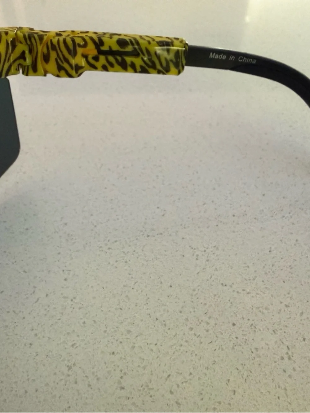 Pit Viper Kids Sunglasses Yellow Leopard Frame with Red/Green Mirrored Lens